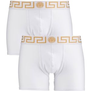 Versace Two-Pack Greca Border Long Boxer Trunks